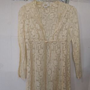 Stunning 100% Tafetta Silk Satin sheath Dress with Match lace overcoat Suit Set